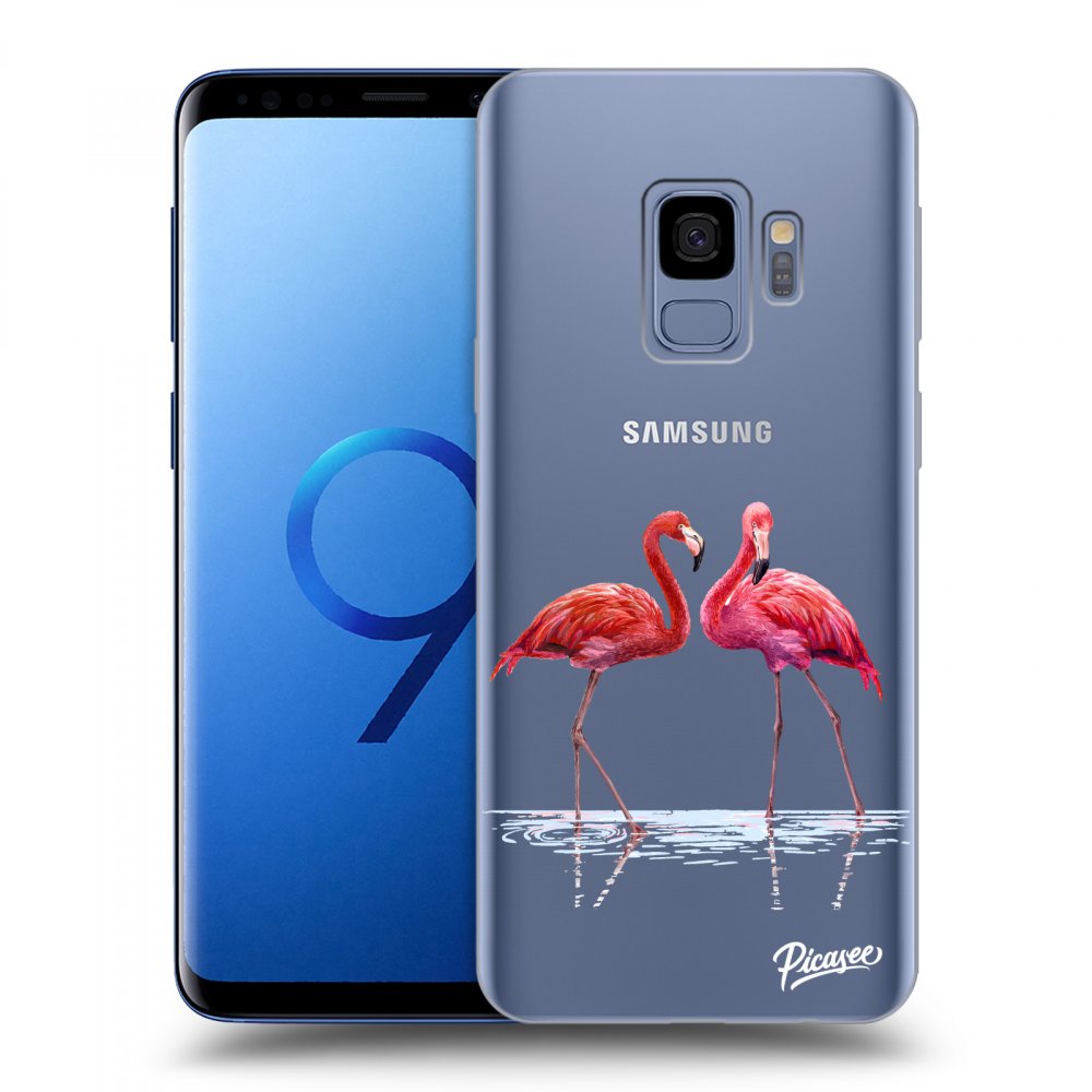 Picasee husă transparentă din silicon pentru Samsung Galaxy S9 G960F - Flamingos couple