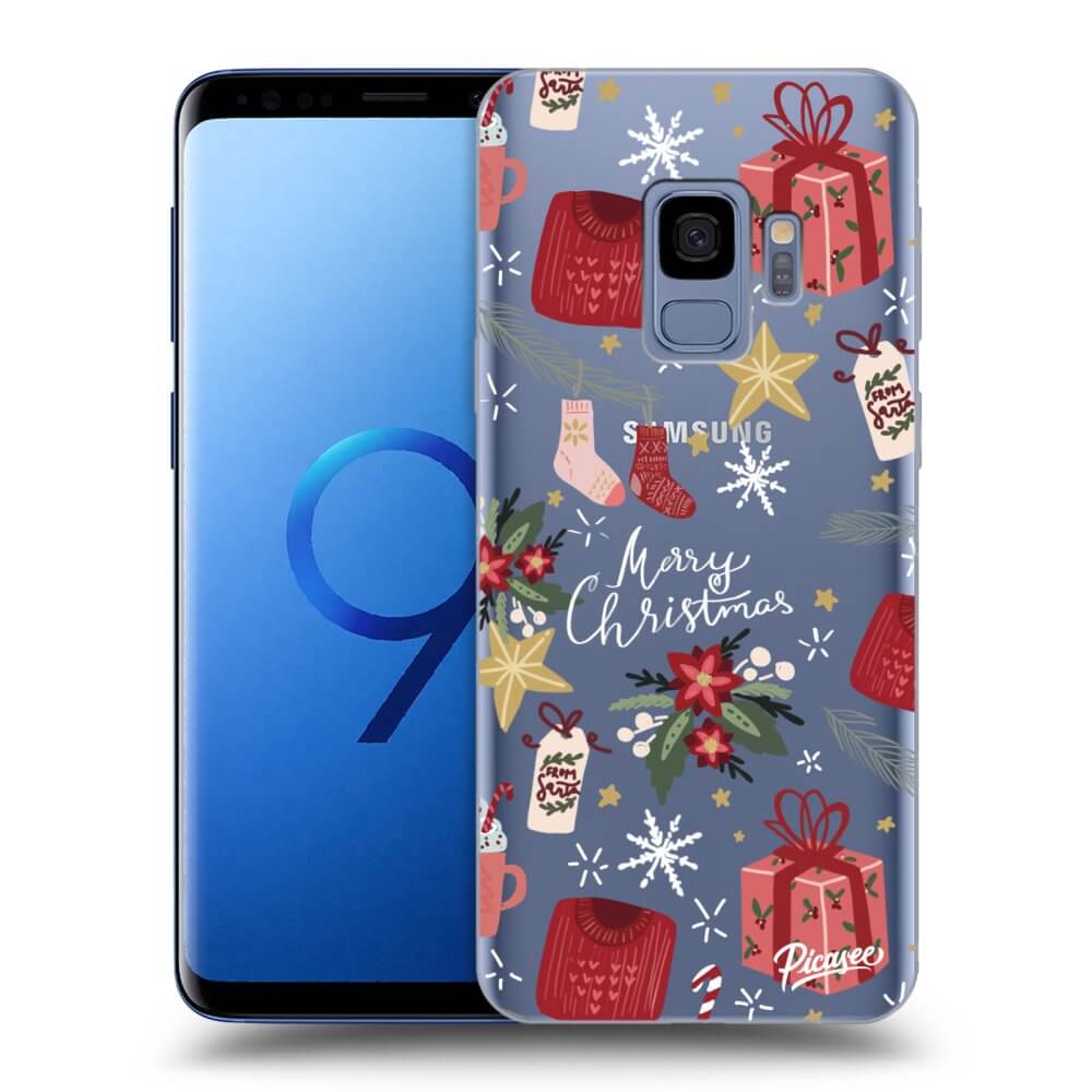 Picasee husă transparentă din silicon pentru Samsung Galaxy S9 G960F - Christmas