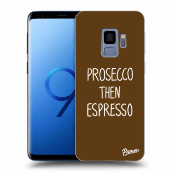 Picasee husă neagră din silicon pentru Samsung Galaxy S9 G960F - Prosecco then espresso