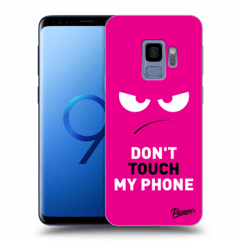 Picasee husă neagră din silicon pentru Samsung Galaxy S9 G960F - Angry Eyes - Pink