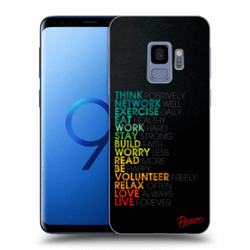 Picasee husă neagră din silicon pentru Samsung Galaxy S9 G960F - Motto life