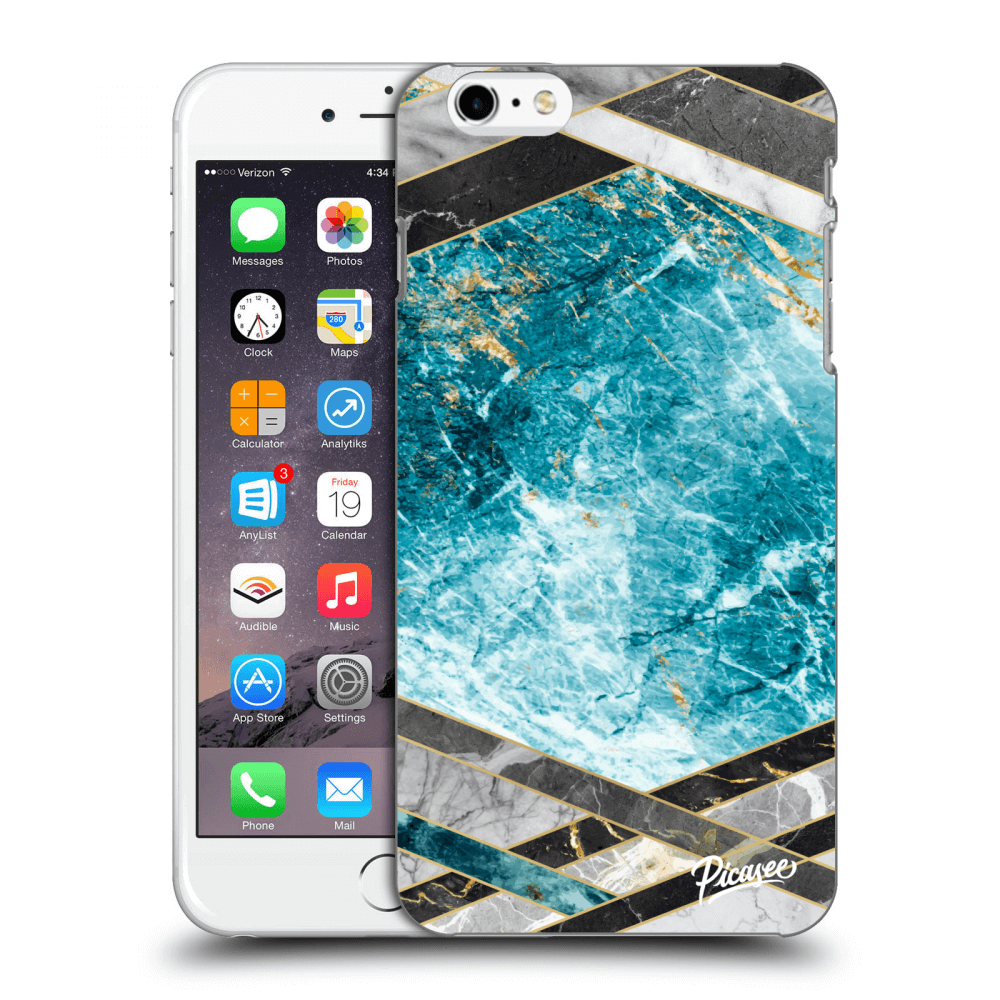 Husă Transparentă Din Silicon Pentru Apple IPhone 6 Plus/6S Plus - Blue Geometry