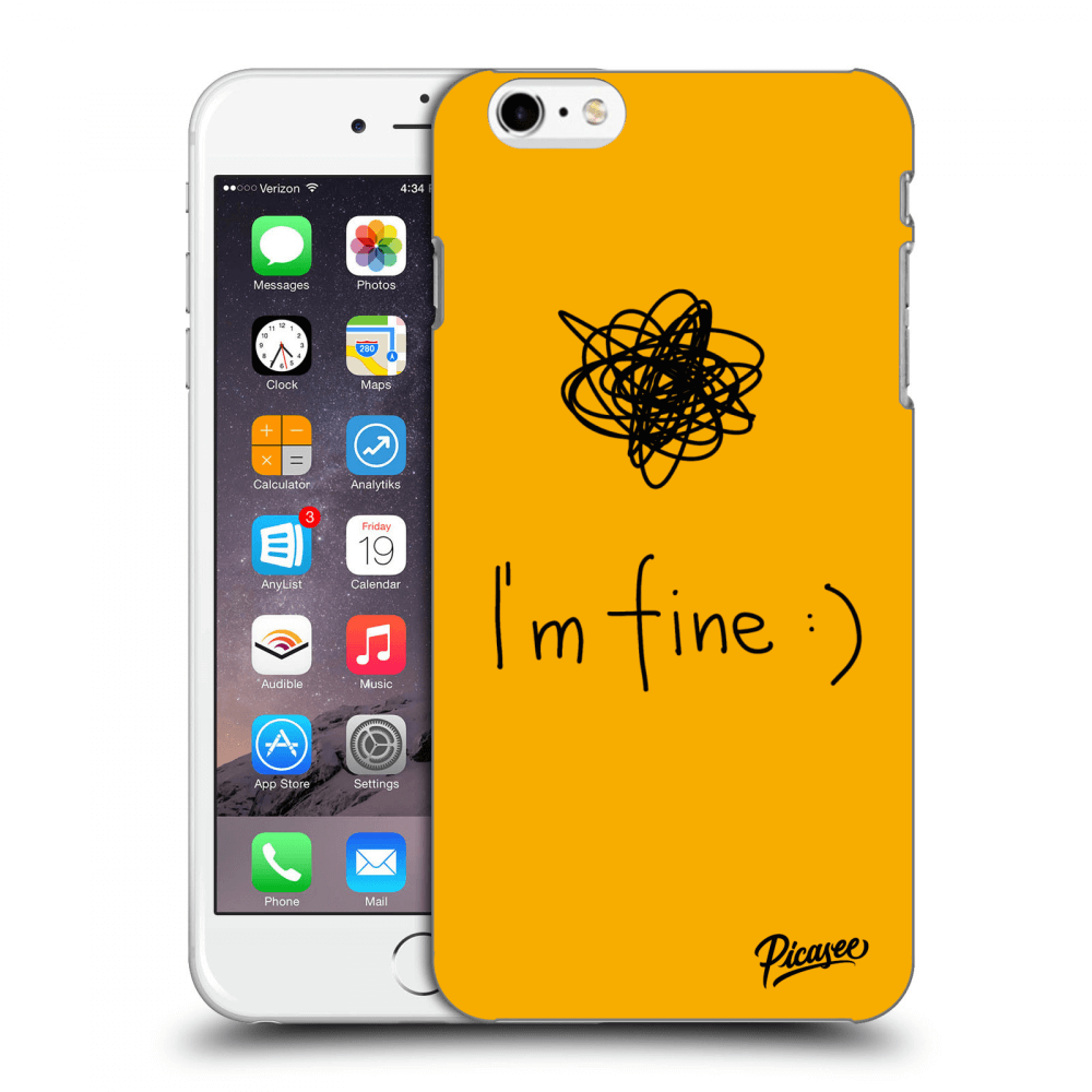 Husă Transparentă Din Silicon Pentru Apple IPhone 6 Plus/6S Plus - I Am Fine