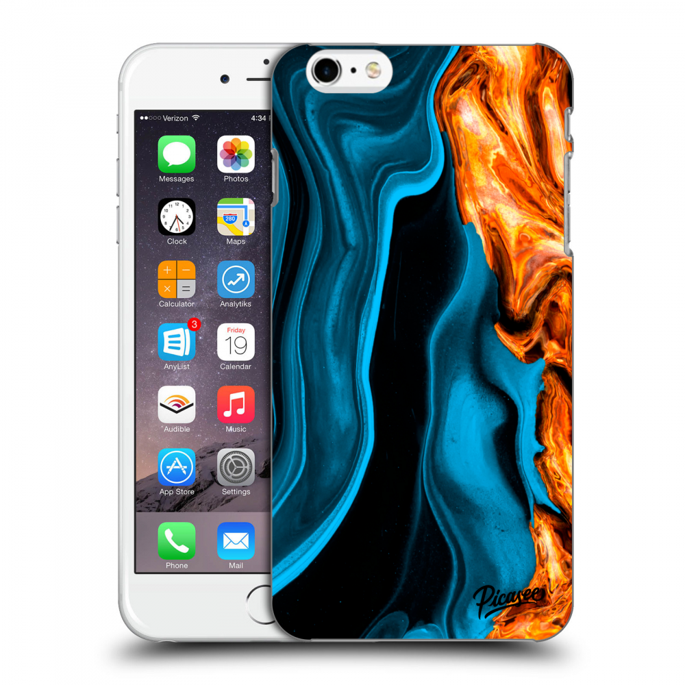 Picasee husă transparentă din silicon pentru Apple iPhone 6 Plus/6S Plus - Gold blue