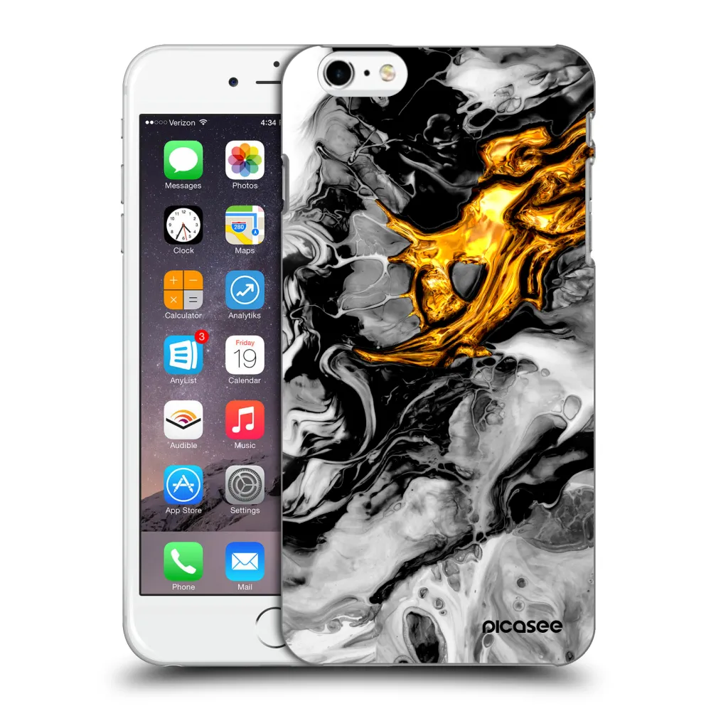 Picasee ULTIMATE CASE pentru Apple iPhone 6 Plus/6S Plus - Black Gold 2