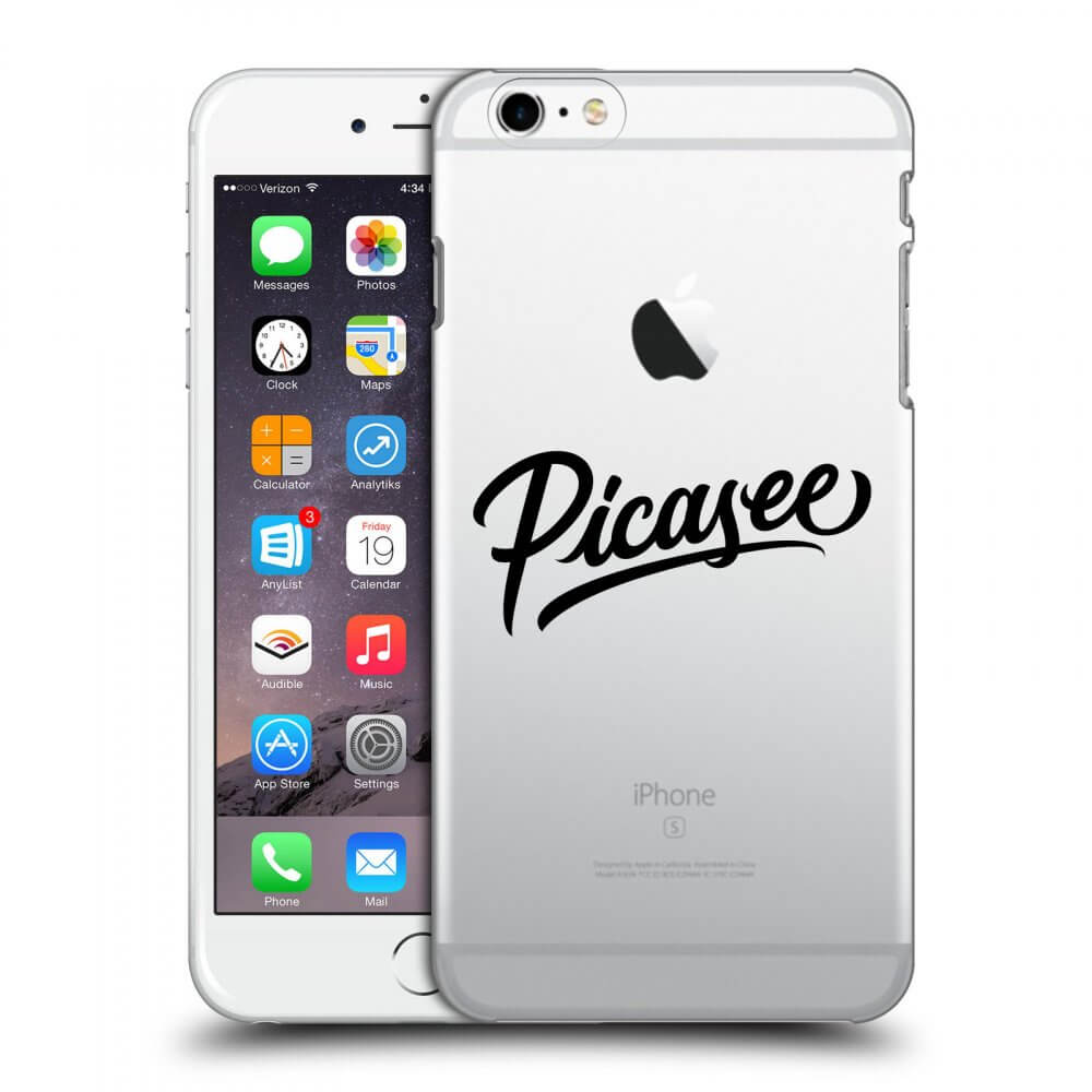 Picasee husă transparentă din silicon pentru Apple iPhone 6 Plus/6S Plus - Picasee - old logo - black