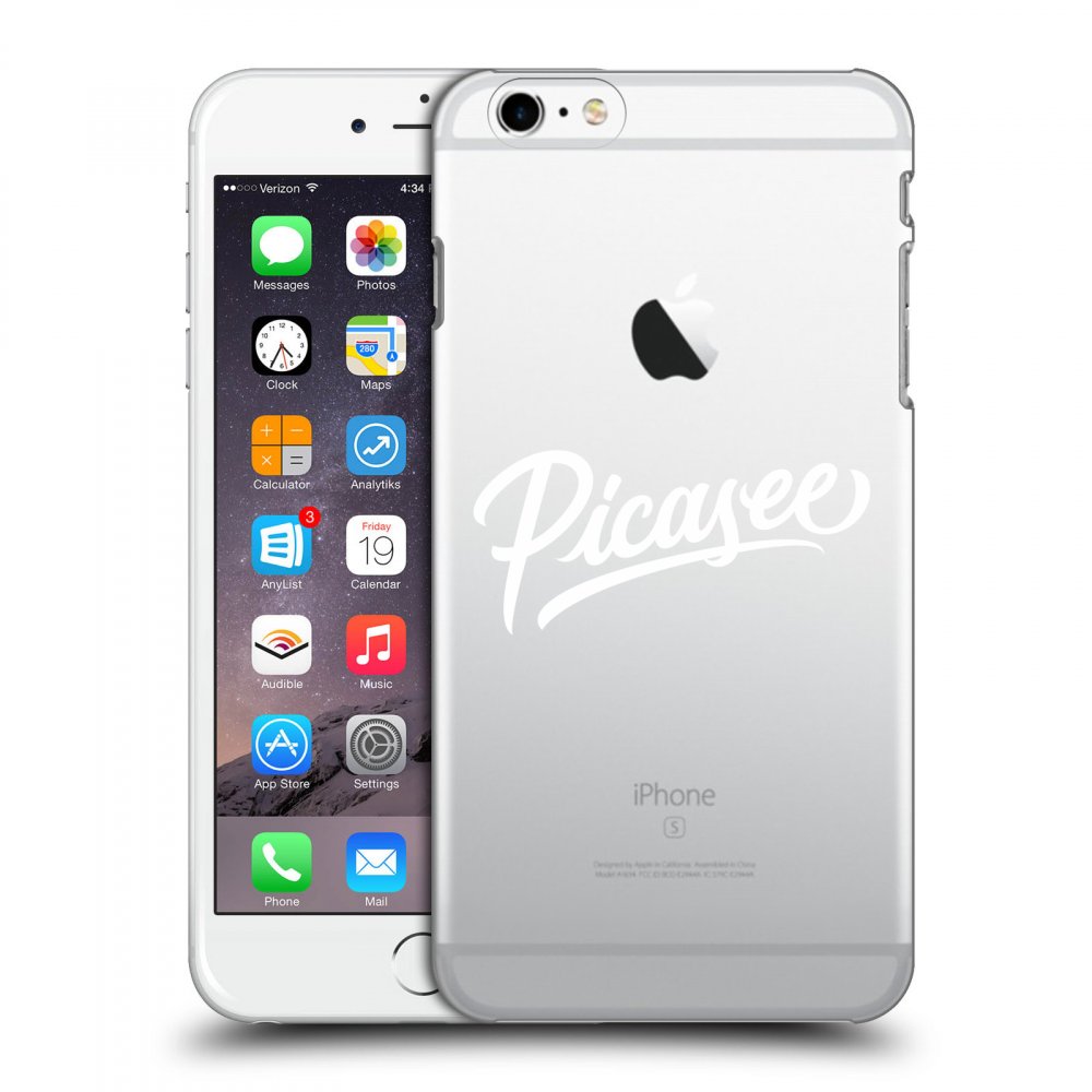 Picasee husă transparentă din silicon pentru Apple iPhone 6 Plus/6S Plus - Picasee - old logo - white