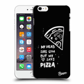 Picasee husă neagră din silicon pentru Apple iPhone 6 Plus/6S Plus - Pizza