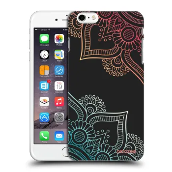 Picasee husă neagră din silicon pentru Apple iPhone 6 Plus/6S Plus - Flowers pattern