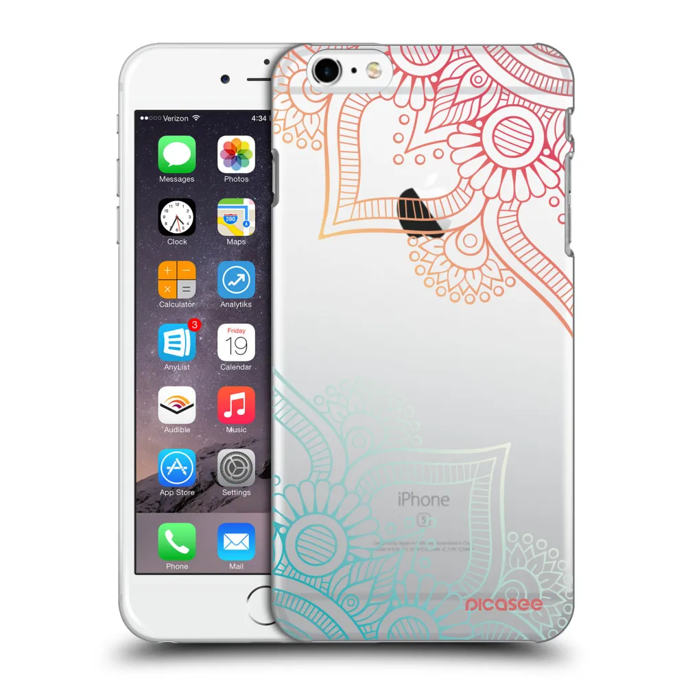 Picasee husă transparentă din silicon pentru Apple iPhone 6 Plus/6S Plus - Flowers pattern