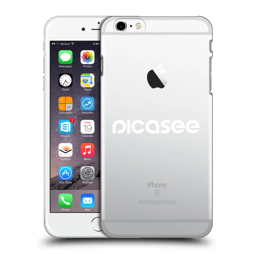 Picasee husă transparentă din silicon pentru Apple iPhone 6 Plus/6S Plus - Picasee - new logo - white
