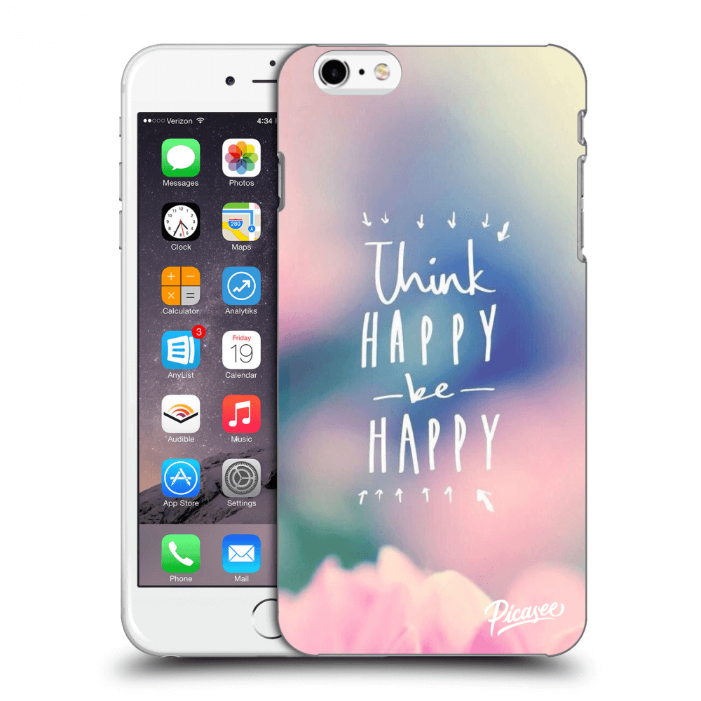 Husă Transparentă Din Silicon Pentru Apple IPhone 6 Plus/6S Plus - Think Happy Be Happy
