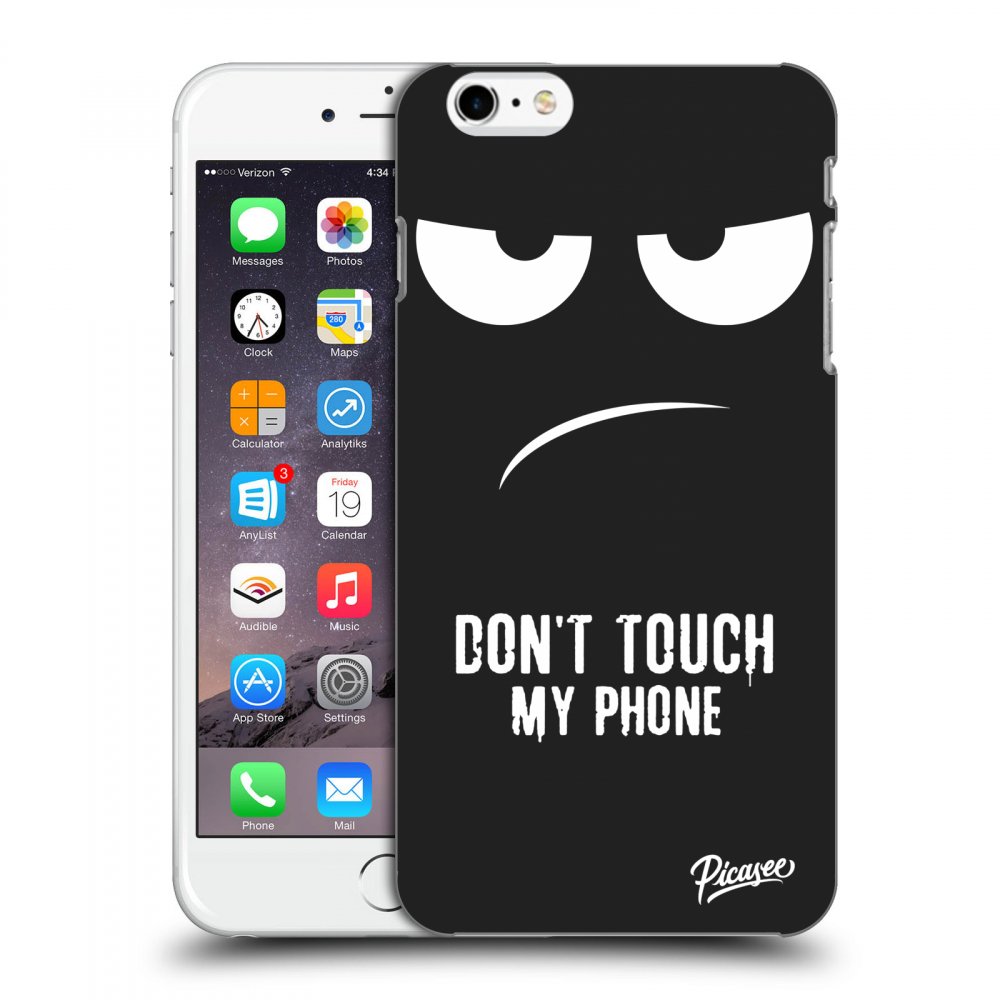 Picasee husă neagră din silicon pentru Apple iPhone 6 Plus/6S Plus - Don't Touch My Phone