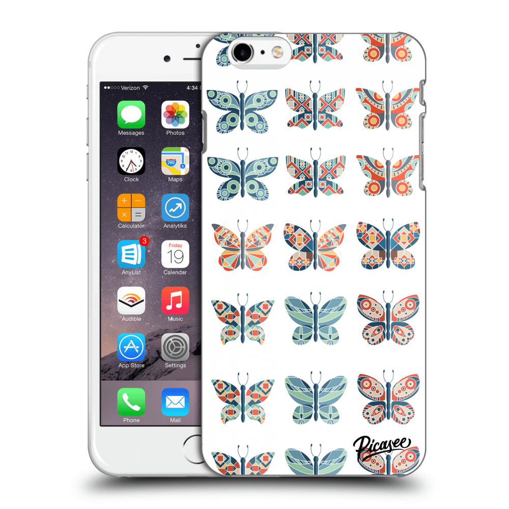 Picasee husă transparentă din silicon pentru Apple iPhone 6 Plus/6S Plus - Butterflies