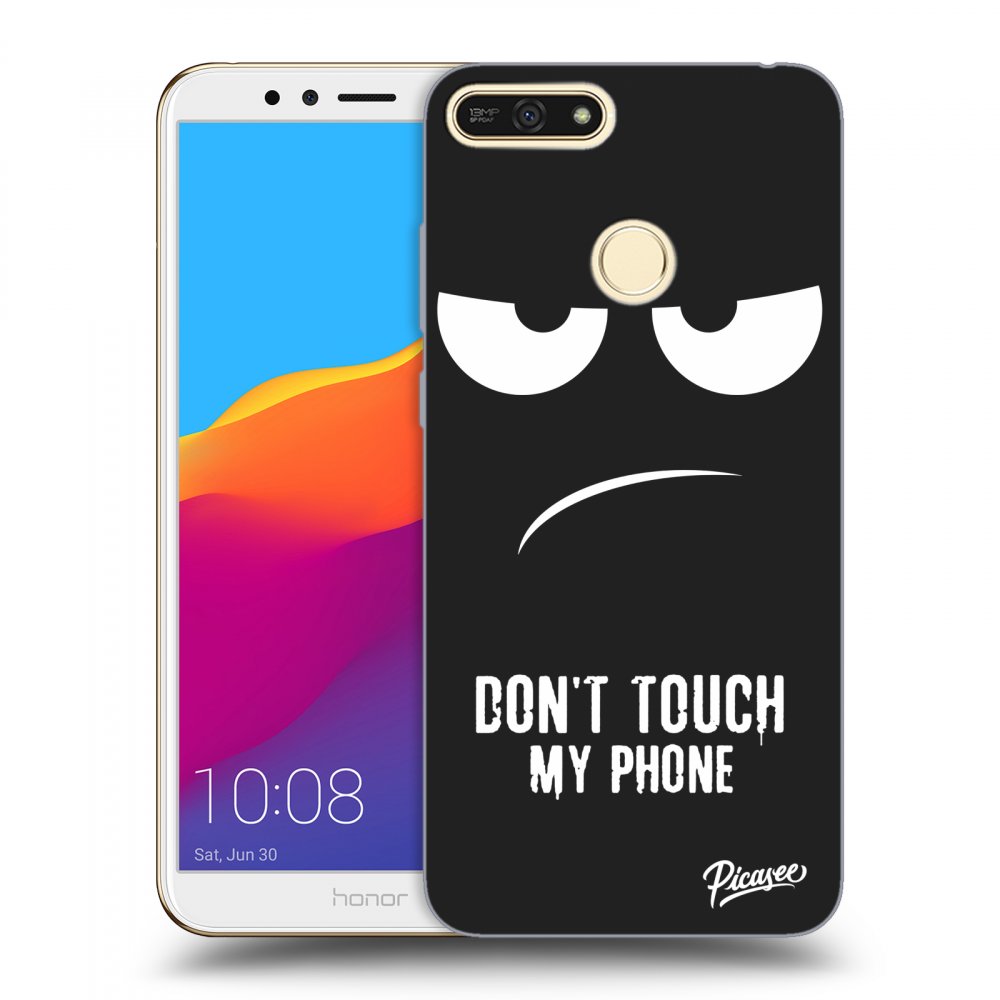 Picasee husă neagră din silicon pentru Honor 7A - Don't Touch My Phone