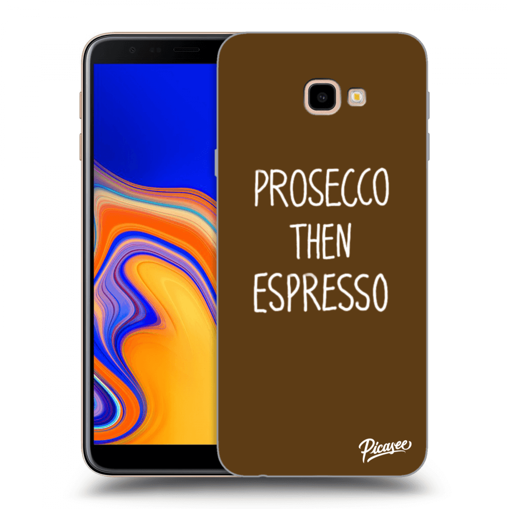 Picasee husă transparentă din silicon pentru Samsung Galaxy J4+ J415F - Prosecco then espresso