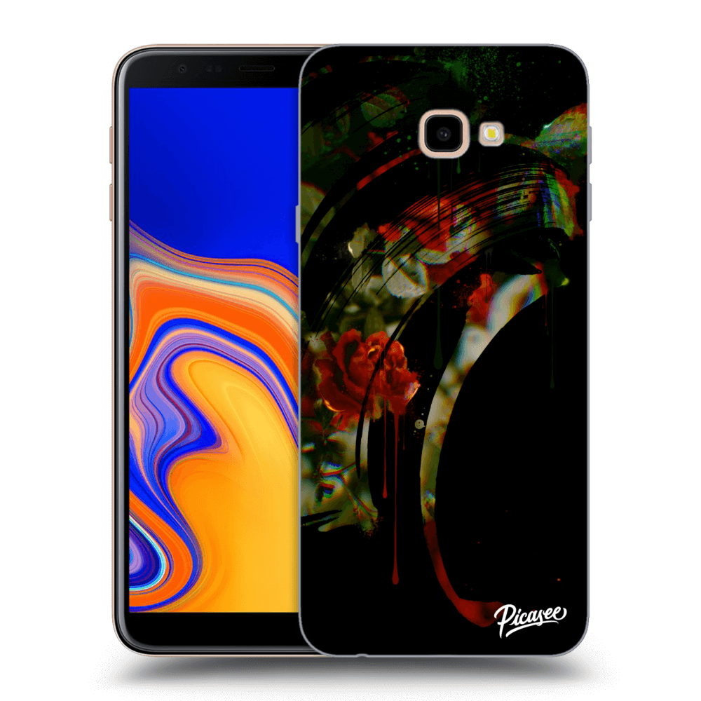Picasee husă transparentă din silicon pentru Samsung Galaxy J4+ J415F - Roses black