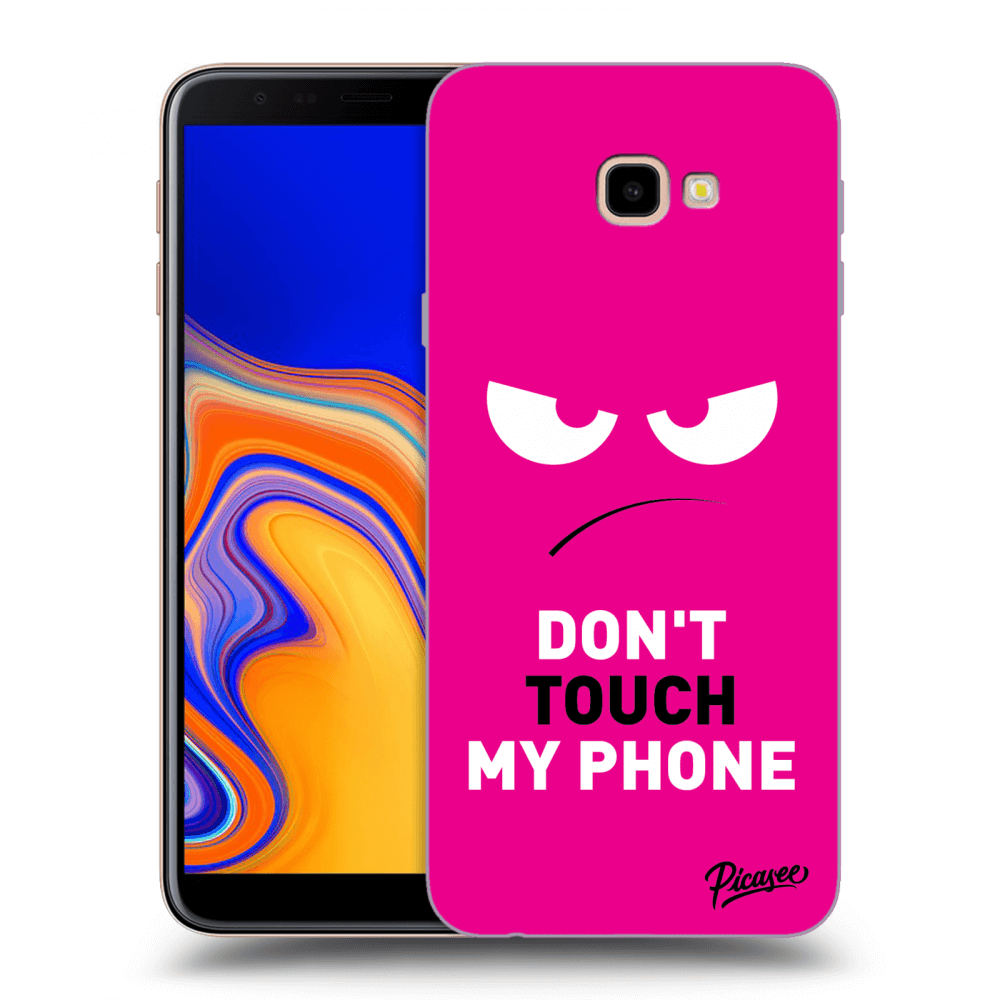 Picasee husă transparentă din silicon pentru Samsung Galaxy J4+ J415F - Angry Eyes - Pink