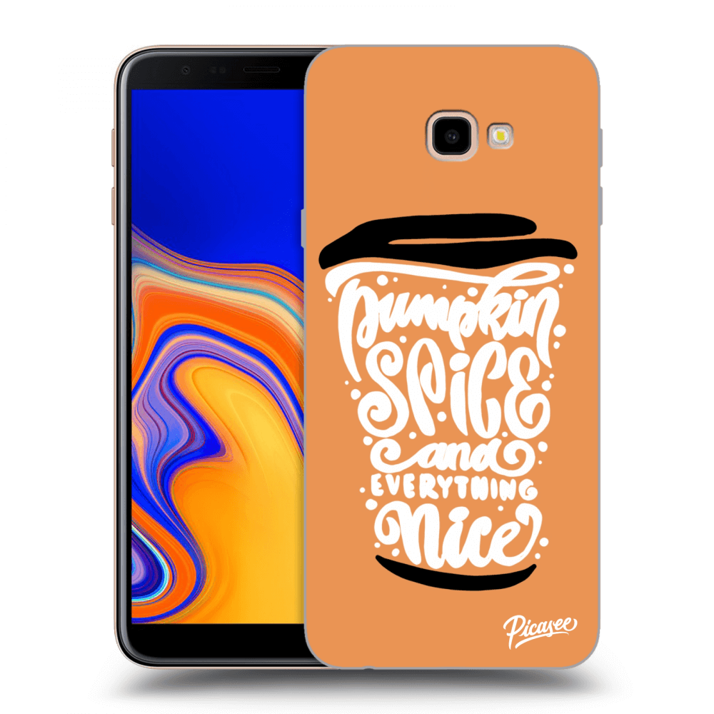 Picasee husă transparentă din silicon pentru Samsung Galaxy J4+ J415F - Pumpkin coffee