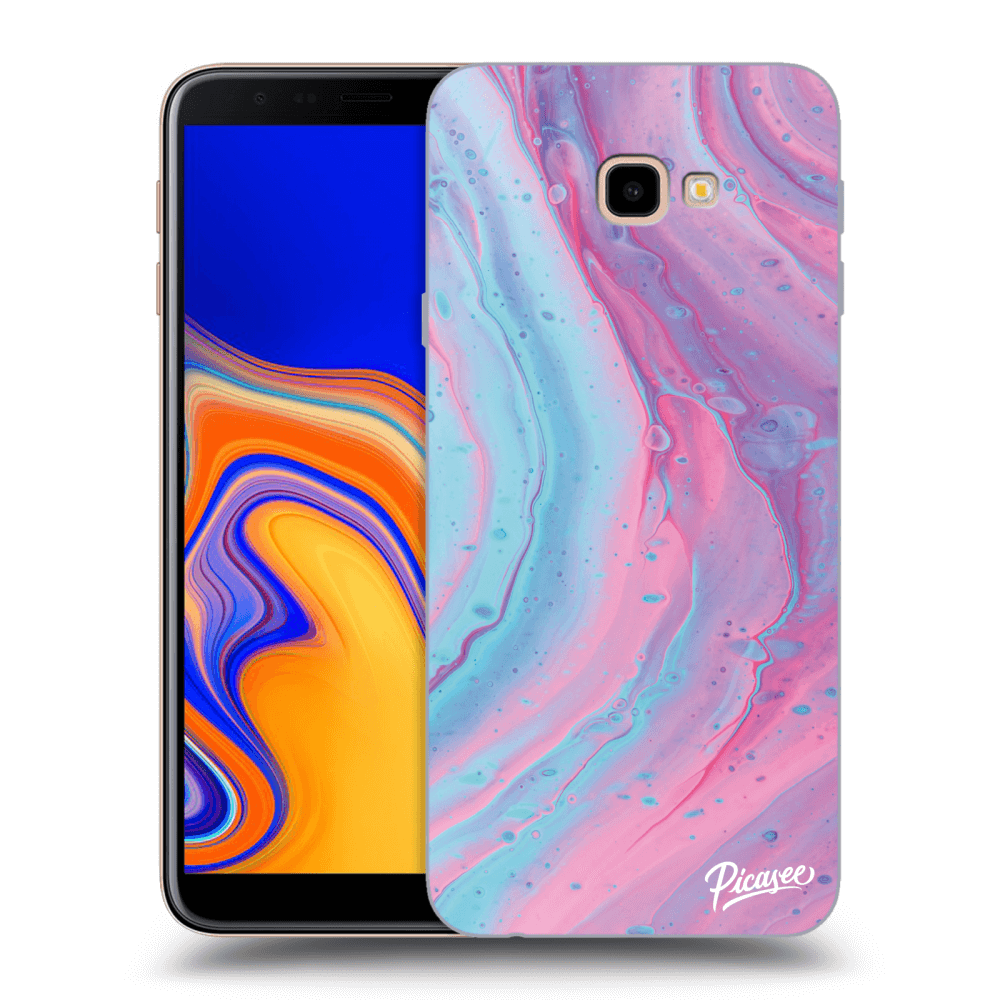 Picasee husă transparentă din silicon pentru Samsung Galaxy J4+ J415F - Pink liquid