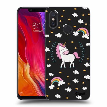 Picasee husă neagră din silicon pentru Xiaomi Mi 8 - Unicorn star heaven