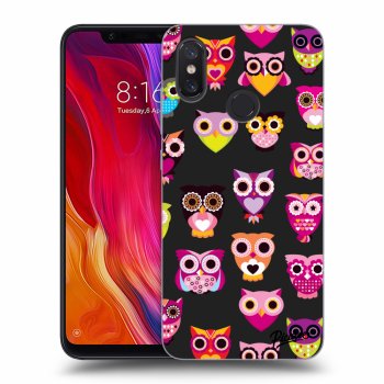 Picasee husă neagră din silicon pentru Xiaomi Mi 8 - Owls