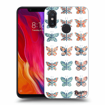 Picasee husă neagră din silicon pentru Xiaomi Mi 8 - Butterflies