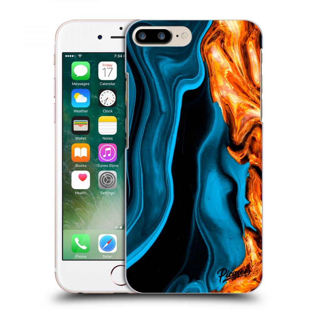 Picasee husă transparentă din silicon pentru Apple iPhone 7 Plus - Gold blue