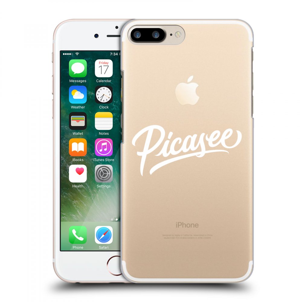 Picasee husă transparentă din silicon pentru Apple iPhone 7 Plus - Picasee - White