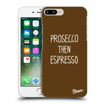 Picasee husă neagră din silicon pentru Apple iPhone 7 Plus - Prosecco then espresso