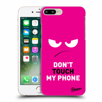 Picasee husă neagră din silicon pentru Apple iPhone 7 Plus - Angry Eyes - Pink