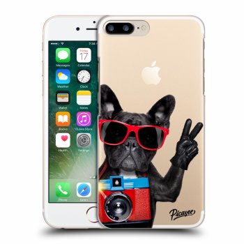 Picasee husă transparentă din silicon pentru Apple iPhone 7 Plus - French Bulldog