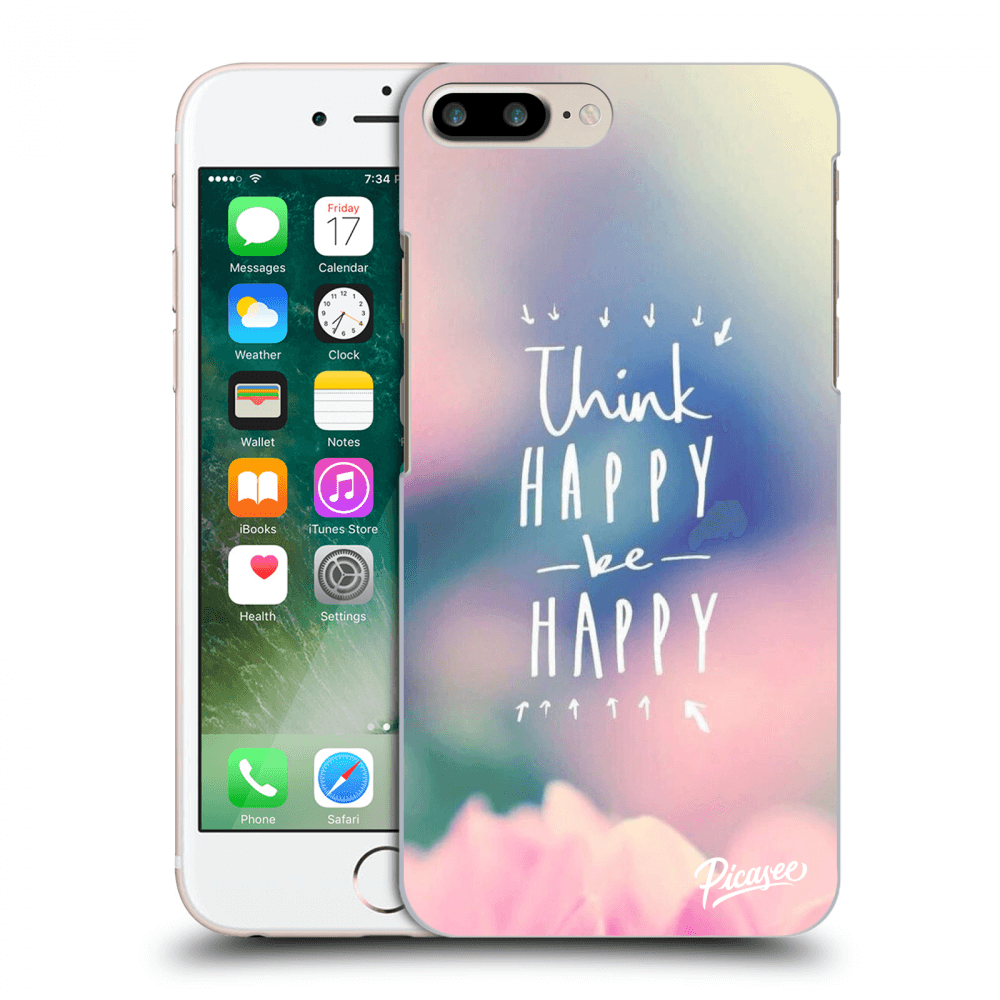 Picasee husă transparentă din silicon pentru Apple iPhone 7 Plus - Think happy be happy