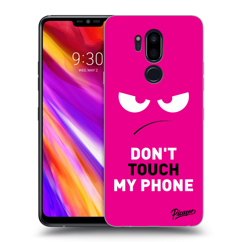 Picasee husă transparentă din silicon pentru LG G7 ThinQ - Angry Eyes - Pink