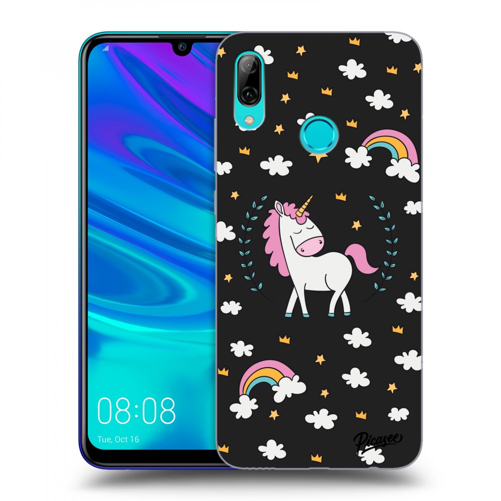 Picasee husă neagră din silicon pentru Huawei P Smart 2019 - Unicorn star heaven