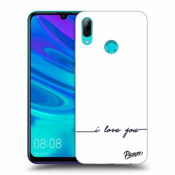 Picasee husă neagră din silicon pentru Huawei P Smart 2019 - I love you