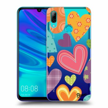 Picasee husă transparentă din silicon pentru Huawei P Smart 2019 - Colored heart