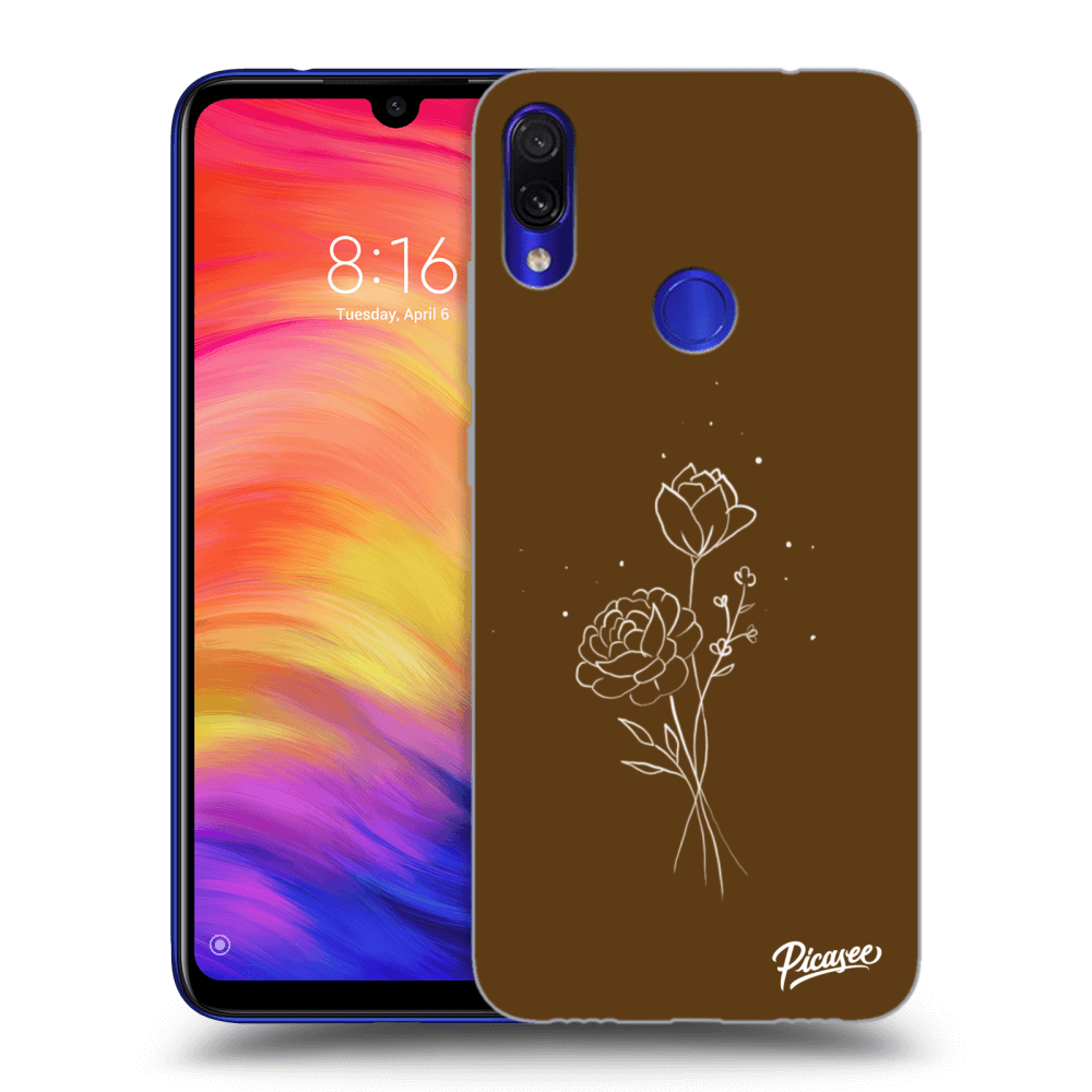 Picasee ULTIMATE CASE pentru Xiaomi Redmi Note 7 - Brown flowers