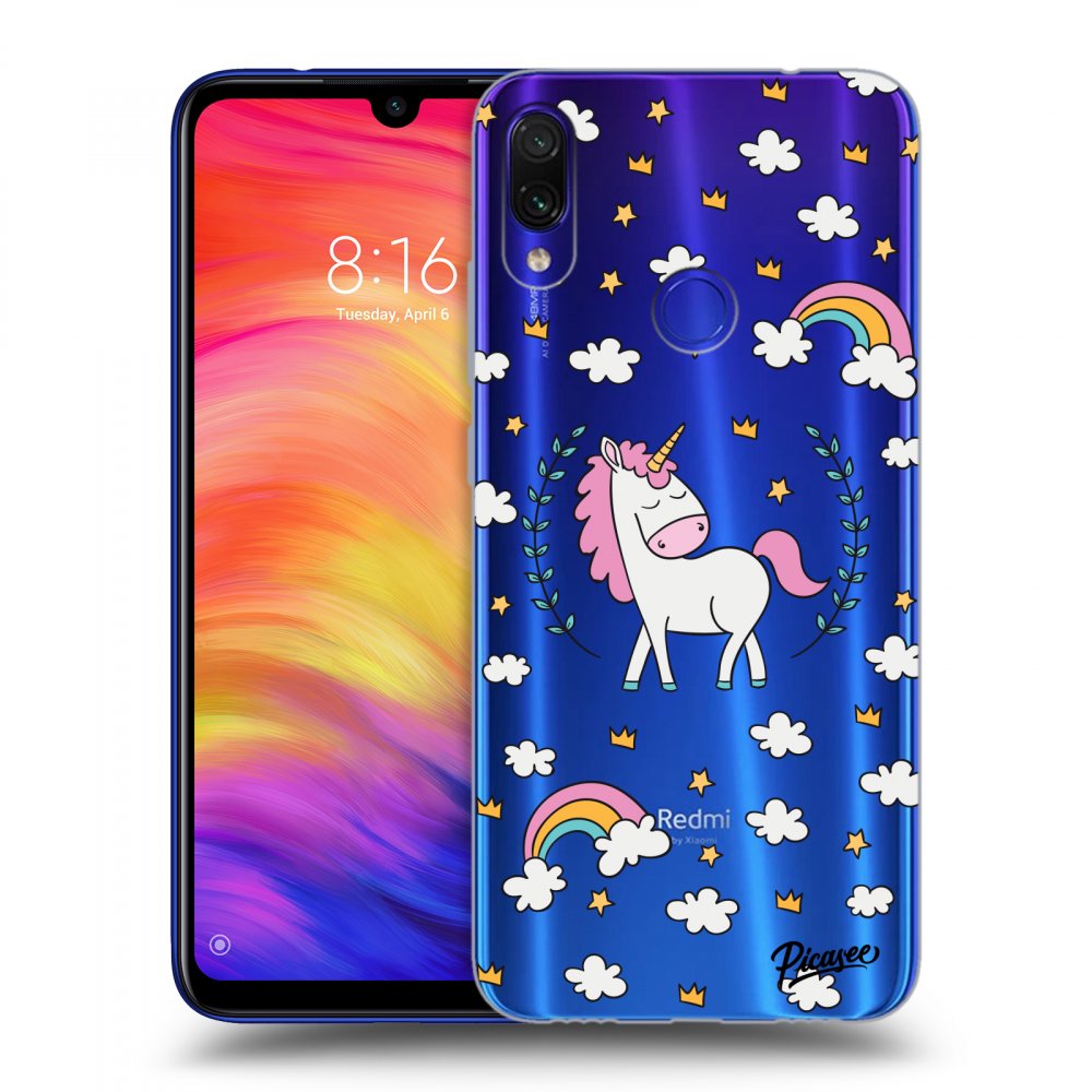 Picasee husă transparentă din silicon pentru Xiaomi Redmi Note 7 - Unicorn star heaven
