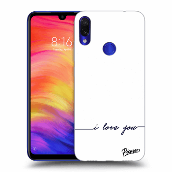 Picasee husă transparentă din silicon pentru Xiaomi Redmi Note 7 - I love you