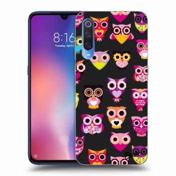 Picasee husă neagră din silicon pentru Xiaomi Mi 9 - Owls