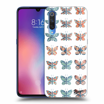Picasee husă transparentă din silicon pentru Xiaomi Mi 9 - Butterflies