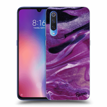 Husă pentru Xiaomi Mi 9 - Purple glitter