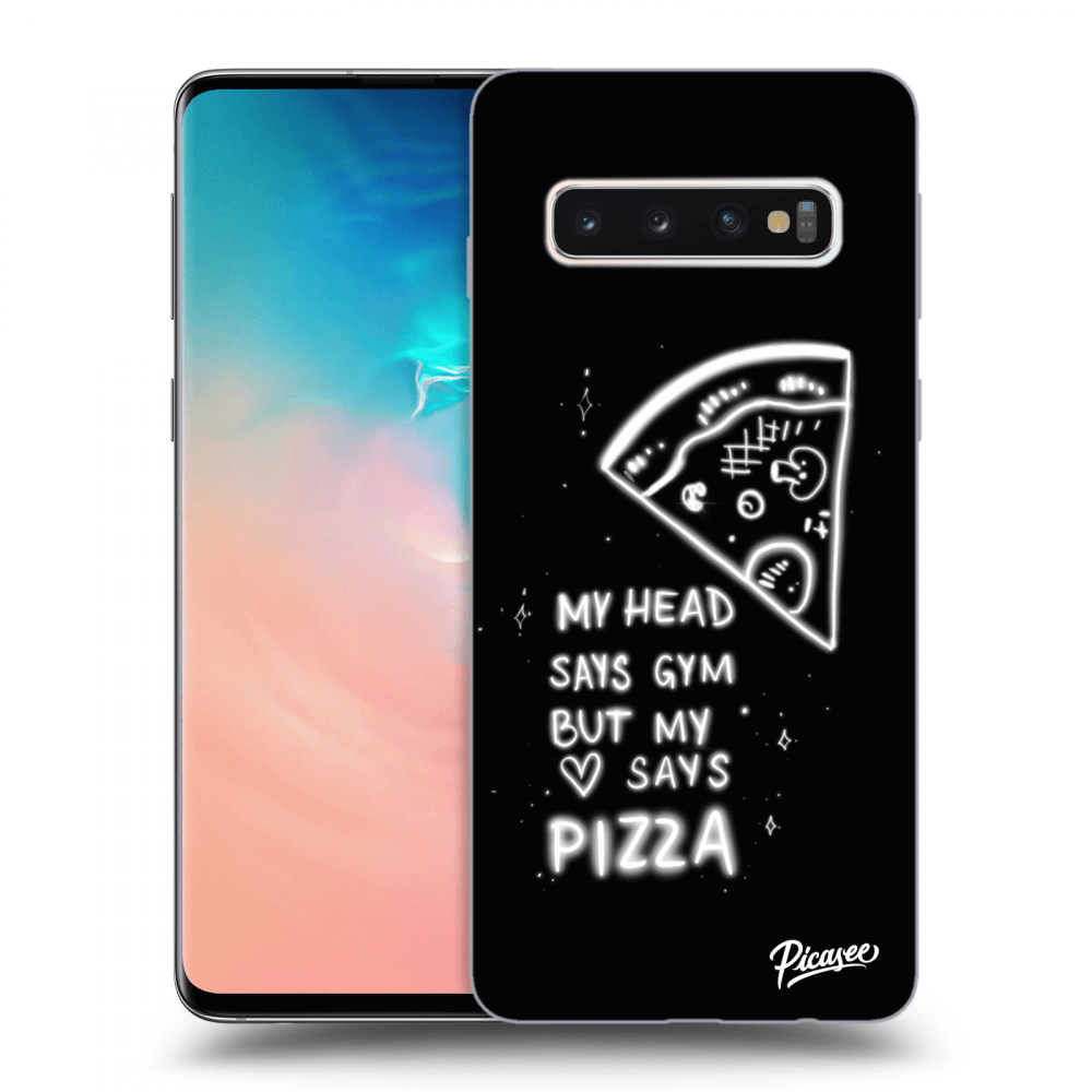 Picasee husă transparentă din silicon pentru Samsung Galaxy S10 G973 - Pizza