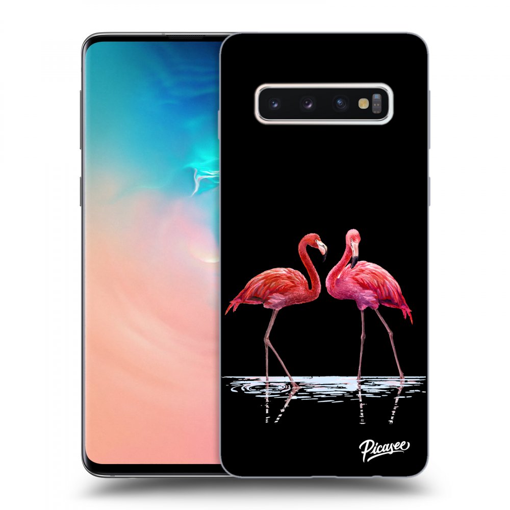Picasee ULTIMATE CASE pentru Samsung Galaxy S10 G973 - Flamingos couple