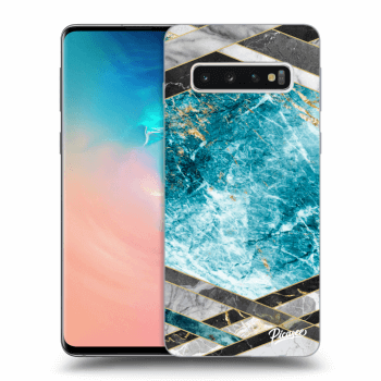 Husă pentru Samsung Galaxy S10 G973 - Blue geometry