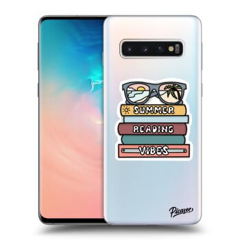 Picasee husă neagră din silicon pentru Samsung Galaxy S10 G973 - Summer reading vibes