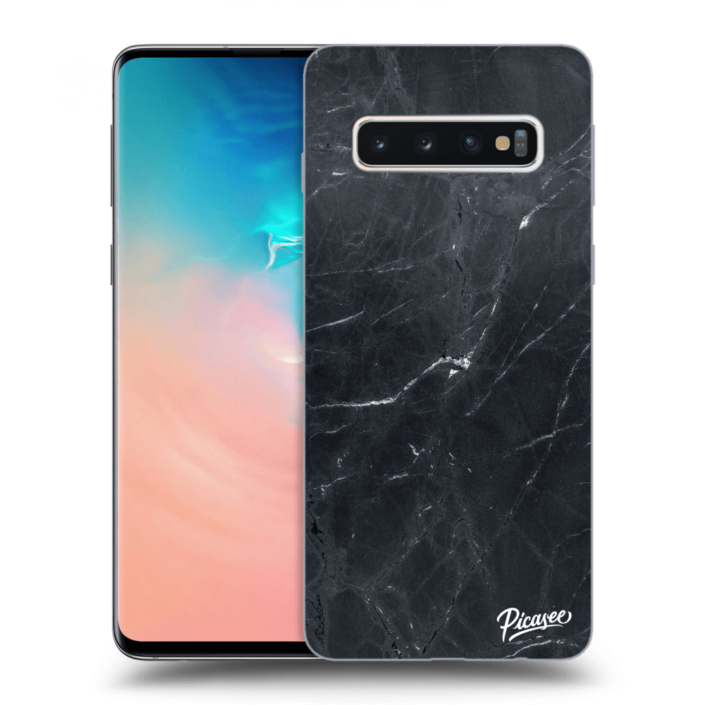 Picasee husă transparentă din silicon pentru Samsung Galaxy S10 G973 - Black marble