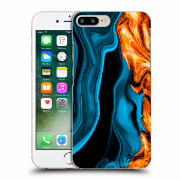 Picasee husă transparentă din silicon pentru Apple iPhone 8 Plus - Gold blue
