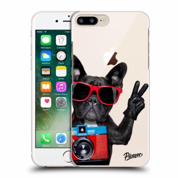 Picasee husă transparentă din silicon pentru Apple iPhone 8 Plus - French Bulldog